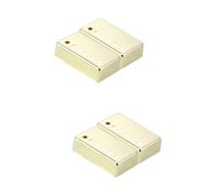 HEMOTON 4pcs Chrome-plated Metal Double Coil Pickup Cover for Electric Guitar Accessory