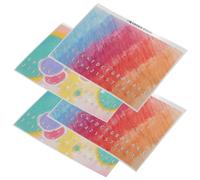 HEMOTON 4pcs Decorative Kalimba Stickers Note Kalimba Stickers for Beginners Thumb Piano