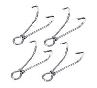 HEMOTON 4pcs Double Ended Stainless Steel Reef Hook for Scuba Diving Drift Hooks with Secure Connection Corrosion-resistant Underwater Diving Accessories for Adventures