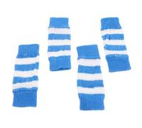 HEMOTON 4pcs Elastic Knitted Dog Leg Warmer Wrap for Front and Back Legs Breathable Blue Pet Elbow Sleeve Injury Prevention Joint Socks for Dogs and Cats