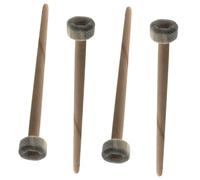 HEMOTON 4pcs Ergonomic Drumsticks Gong Mallet Wood Handle Beginner Percussion Sticks