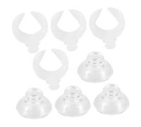 HEMOTON 4pcs Feeder Tube Clamp Aquarium Suction Cup Clip Holder for Turtle Aquarium Accessories Double Sided Suction Cups Hose Pipe Bracket