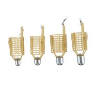 HEMOTON 4Pcs Fishing Lure Cage Bait Trap Basket with Firm Mesh Structure for Eels Crabs Shrimps Lobsters Fishing Tackle with Controlled Bait Release Suitable for Method Feeder