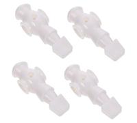 HEMOTON 4Pcs Foosball Player Dolls for Table Soccer Game Resin Football Athletes Mechanical Style Replacement Parts for Standard Foosball Machines White