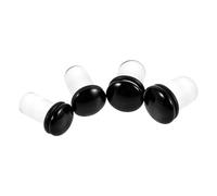 HEMOTON 4pcs Glass Ear Stretcher Glass 8.5/9/9.5/10mm for Pierced Ears and Cartilage Secure Design Women and Unisex