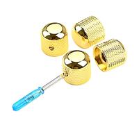 HEMOTON 4pcs Gold Finish Guitar Knobs for Volume Control Bass Guitar Potentiometer Knobs