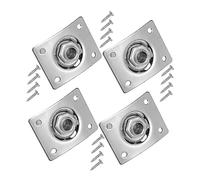 HEMOTON 4pcs Guitar Jack Socket Plate Guitar Patch Cable Compatible Stainless Steel Easy to Use