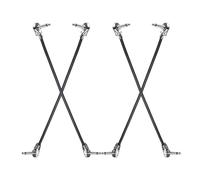HEMOTON 4pcs Guitar Patch Cables Flat Right-angle Connectors for Electric Guitar Effects Pedals Durable and Design for Optimal Signal Transmission