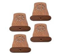 HEMOTON 4pcs Guitar Soundhole Humidifiers with Sponge for Acoustic and Folk Guitars Moisture Control Packs for Crack Prevention and Humidity Maintenance Deep Wood Grain Color