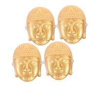 HEMOTON 4PCS Halloween Buddha Masks Lightweight Comfortable Masquerade Costume Accessories for Festivals Parties Cosplay Buddhist Culture Enthusiasts Decorative Photo Props