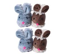 HEMOTON 4pcs Interactive for Kittens Interactive Funny Cat Mice Indoor Plush Kittens Pet Mouse Cat Pet Supplies Polyester