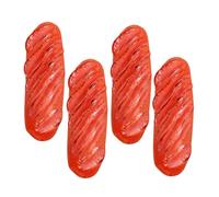 HEMOTON 4pcs Lifelike Artificial Hot Dog Model Realistic Food Prop for Photography Kitchen Display and Party Decoration for Roleplay and Creative Teaching