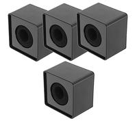 HEMOTON 4pcs Logo Microphone Flag Interview Mic Station Square Shaped Microphone Prop for Podcasting News Reporting Studio Recording