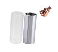 HEMOTON 4pcs Medium Bottleneck Guitar Slide Stainless Steel and Glass for Electric and Acoustic Instruments Sustain and