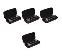 HEMOTON 4pcs Microphone Case Lightweight Travel Bag Mesh Compartment Secure Zipper Protect Your Mic on The Go