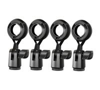 HEMOTON 4pcs Microphone Holder Clips with Rotation Mic Holder Clamps for Desktop Podcast Online Courses Voice Chat and Recording Microphones