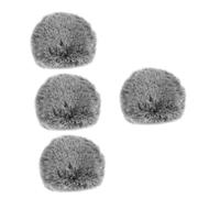HEMOTON 4pcs Microphone Windscreen Cover Furry for Audio Recording Compatible Various Microphone Models Soft and Comfortable Material for Extended Use Reduces Environmental Noise