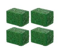HEMOTON 4pcs Mini Dollhouse Hay Bales Set, Green Faux Grass Haystack 2x2x3cm, Dollhouse Farm Scene Adornment and Photography Props for Miniature Yard Decor