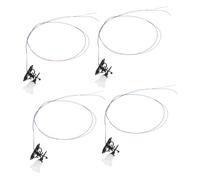 HEMOTON 4pcs Miniature Wall Lamps Black Decorative Lights for Dollhouse Sand Table Models Warm Yellow Glow for Mini House Scene Decor