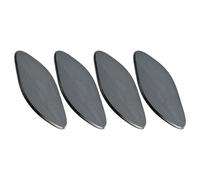 HEMOTON 4pcs Non-slip Car Dashboard Mat Black High Temperature Resistant Silicone Anti Slip Mat for Phone Keys Storage Automotive Accessories