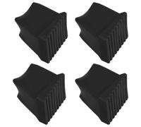 HEMOTON 4pcs Non Slip Rubber Ladder Feet Protectors for Folding and Step Ladders with 2.5x2.5cm Size for Outdoor Wood Surfaces Black