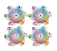 HEMOTON 4Pcs Parrot Chewing with Bells - Interactive Rotating Spinner Wheel for Cockatiels and Budgies - Bird Cage Enrichment for Mental Stimulation and Boredom Relief