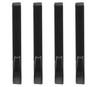 HEMOTON 4pcs Plastic Cabin Hook 200mm for Home and Bathroom Use, Sturdy Black Plastic Wall Hanging Hooks with Backing Gap of 5mm, for Organizing Towels, Coats, and Bags with Stylish Modern