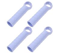 HEMOTON 4pcs Plastic Mop Handle End Cap Replacement Sleeves for Mop Rod Handles and Reaching Poles, 22mm Diameter, Easy Installation, Versatile Use for Household Cleaning