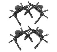 HEMOTON 4Pcs Polarized Sunglasses Clip-On Lens Clips with Stainless Steel Frame, 3D Anti-Glare Eyeglass Attachments for Men and Women, Compatible with Clip-On Sunglasses and Sun Visor