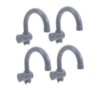 HEMOTON 4pcs Pretend Play Kitchen Sink Faucet Realistic Plastic Simulation Faucets for Indoor Outdoor Role Playing Easy to Clean Replacement Accessories