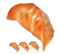 HEMOTON 4pcs Realistic Artificial Dumpling Models Simulation Pan Fried Dumpling Display Props for Restaurant Hotel Museum Decoration