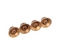HEMOTON 4pcs round Golden Guitar Volume Tone Control Knobs Cap with Material, Multi-purpose and Great Durability, to Replace Your Broken or Old Electric Guitar Control Knobs