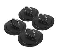 HEMOTON 4pcs Round PVC Patches for Inflatable Boats Kayak Paddle Board Accessories with Stainless Steel D Ring Buckle Durable Repair Pads for Surfboards and Canoes