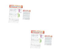 HEMOTON 4pcs Saxophone Chart Coated Paper Music Chords Poster for Beginner Saxophone Learning Guide