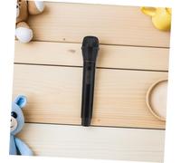 HEMOTON 4pcs Singing Microphone Pretend Play Props with Realistic Sound Effects for Birthday Party Halloween Costume Stage Performance Black