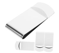 HEMOTON 4pcs Small Stainless Steel Money Fixing Clips Lightweight Cash Holders for Banknotes and Cards Portable Metal Clips for Office and Everyday Use
