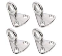 HEMOTON 4pcs Stainless Steel Circle Coat Hooks Anti-Rust Easy to Install Silver Boat Hooks for Decks and Wardrobes Sturdy Home Storage Solutions
