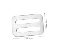 HEMOTON 4pcs Stainless Steel Diving Belt Buckle Quick Adjust Rectangular Weight Belt Keeper Smooth Surface Protection for Scuba Underwater Sports Fit for Secure Dive Gear
