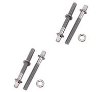 HEMOTON 4pcs Stainless Steel Drum Mounting Screws Tension Screws Mounting Washers for Drum Lugs Replacement Parts