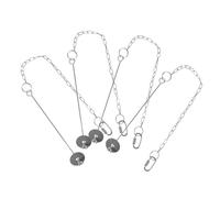 HEMOTON 4pcs Stainless Steel Hanging Fruit Holder Bird Feeder Durable Pet Supply for Parrots Budgies Animals for Vegetables Treats