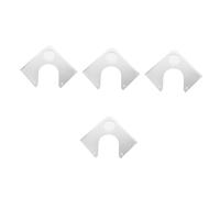 HEMOTON 4pcs Stainless Steel Pool Table Corner Guard Rounded Edge Protector Fit Billiard Table Edge Guard Replacement Easy to Install Durable Silver Hardware Accessory
