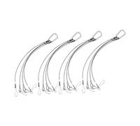 HEMOTON 4pcs Stainless Steel Rope Hanger for Plants Indoor Outdoor Plant Grow Light Holders Strong Wear-Resistant Compatible with Brackets