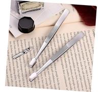 HEMOTON 4pcs Stainless Steel Stamp Tweezers for Philately Precision Tools Lightweight Portable for Stamps Jewelry Beads Handling Collector Supplies