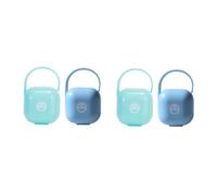 HEMOTON 4pcs Storage Box Case Holder for Boys and Girls Travel Includes Shield Case and Clip Box for Infants and Bibs Dummies Months Color Style