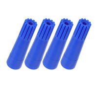 HEMOTON 4pcs Threaded Extension Pole Adapter for Mop and Broom Handles, Metal Handle Connector Attachments for Household Cleaning Tools, Small Blue Pole Extender Parts for Painting and