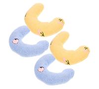 HEMOTON 4pcs U-shaped Cat Neck Pillows Soft Washable Tiny Pillows for Cats and Puppies Comfortable Breathable Cushions Providing Support for Restful Indoor Sleep
