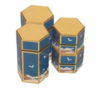 HEMOTON 4pcs Vintage Chinese Style Cigarette Case Airtight Tobacco Canisters with Moisture Locking Compact Metal Storage Containers for Men S Office Accessory and Travel