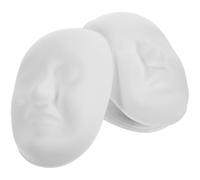 HEMOTON 4pcs White Unpainted Pvc Peking Opera Masks Comfortable to Wear Plain Masquerade Masks for Cosplay Party and Peking Opera Performance