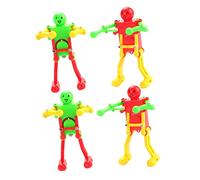 HEMOTON 4pcs Windup Dancing Robot for Adults Portable Mechanical Wind Up Safe Lightweight Playset to Enhance Creativity and Social Skills Random Color