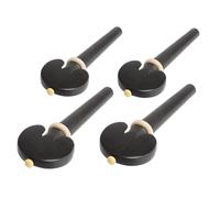HEMOTON 4pcs Wooden Ebony Cello Pegs for Musical Instrument Accessories Solid Wood Cello Peg Shaft Handle for Luthier Tools